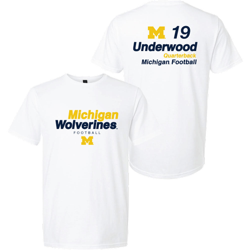 Valiant University of Michigan Football Bryce Underwood #19 "Modern" Tee
