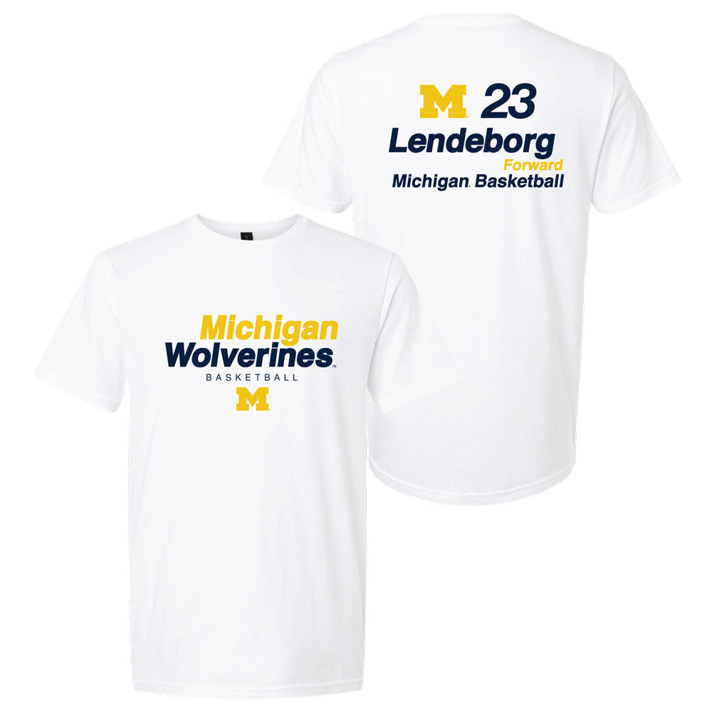Valiant University of Michigan Basketball Yaxel Lendeborg #23 "Modern" Tee