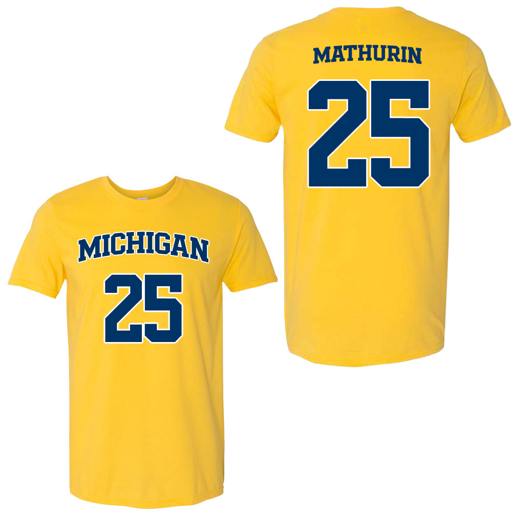 Valiant University of Michigan Women's Basketball McKenzie Mathurin Jersey Tee
