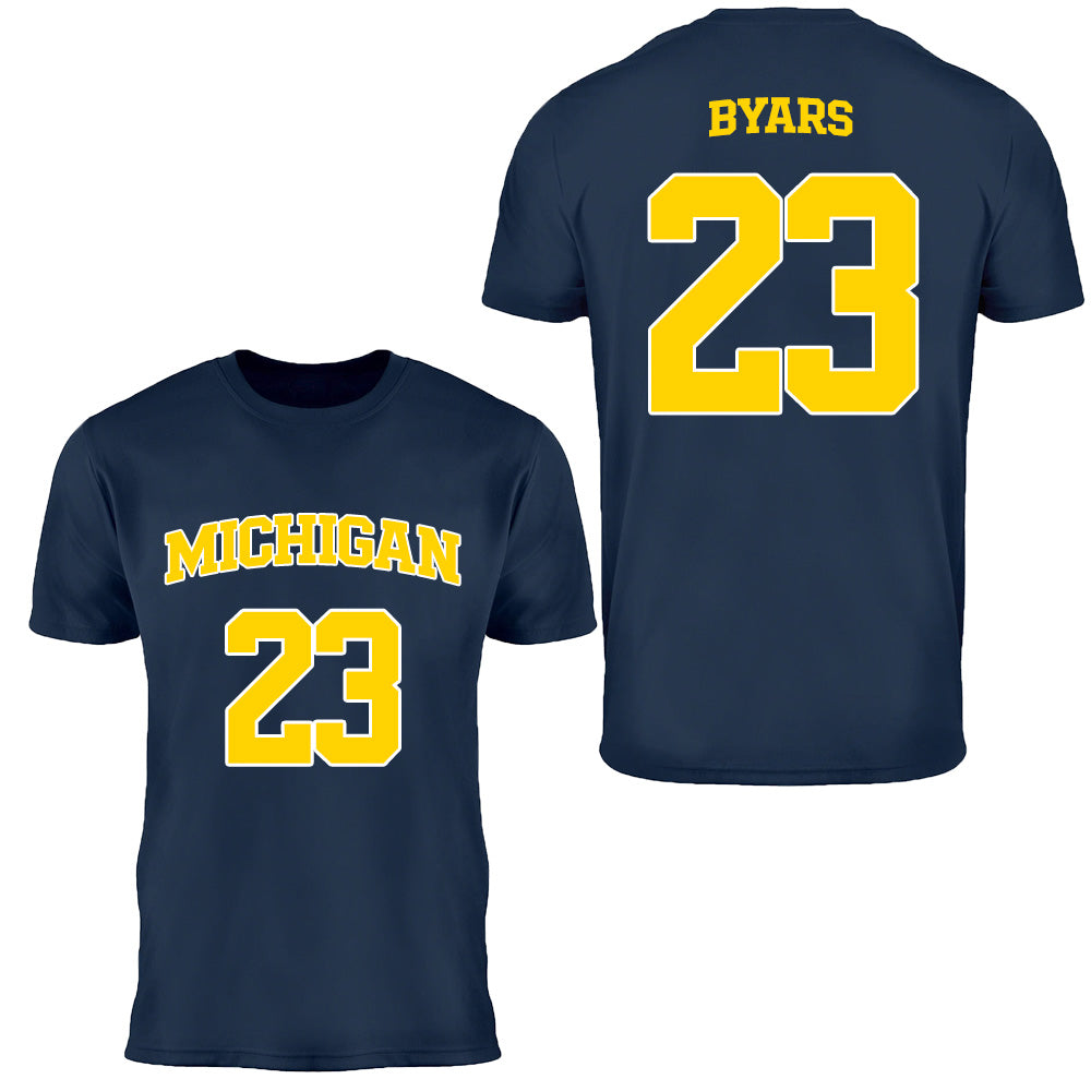 Valiant University of Michigan Women's Basketball Ciara Byars Jersey Tee