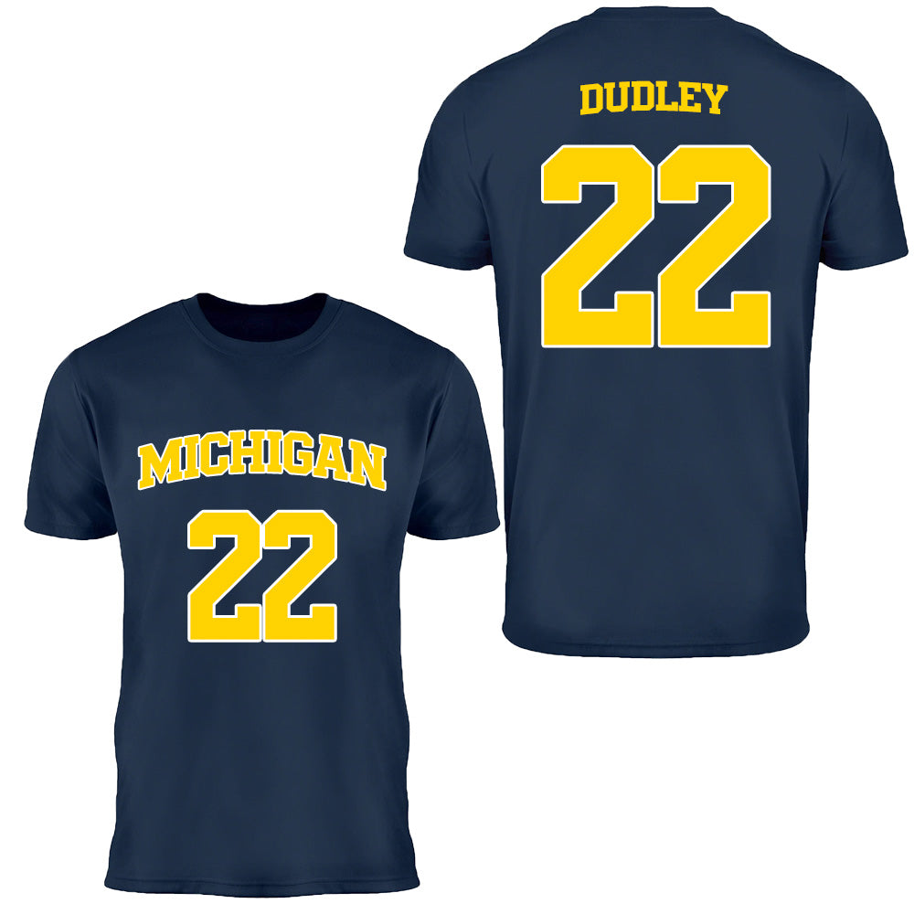 Valiant University of Michigan Women's Basketball Kendall Dudley Jersey Tee