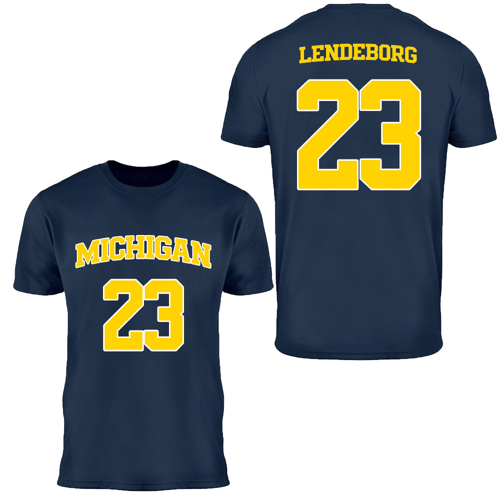 University of Michigan Men's Basketball Yaxel Lendeborg Jersey Tee