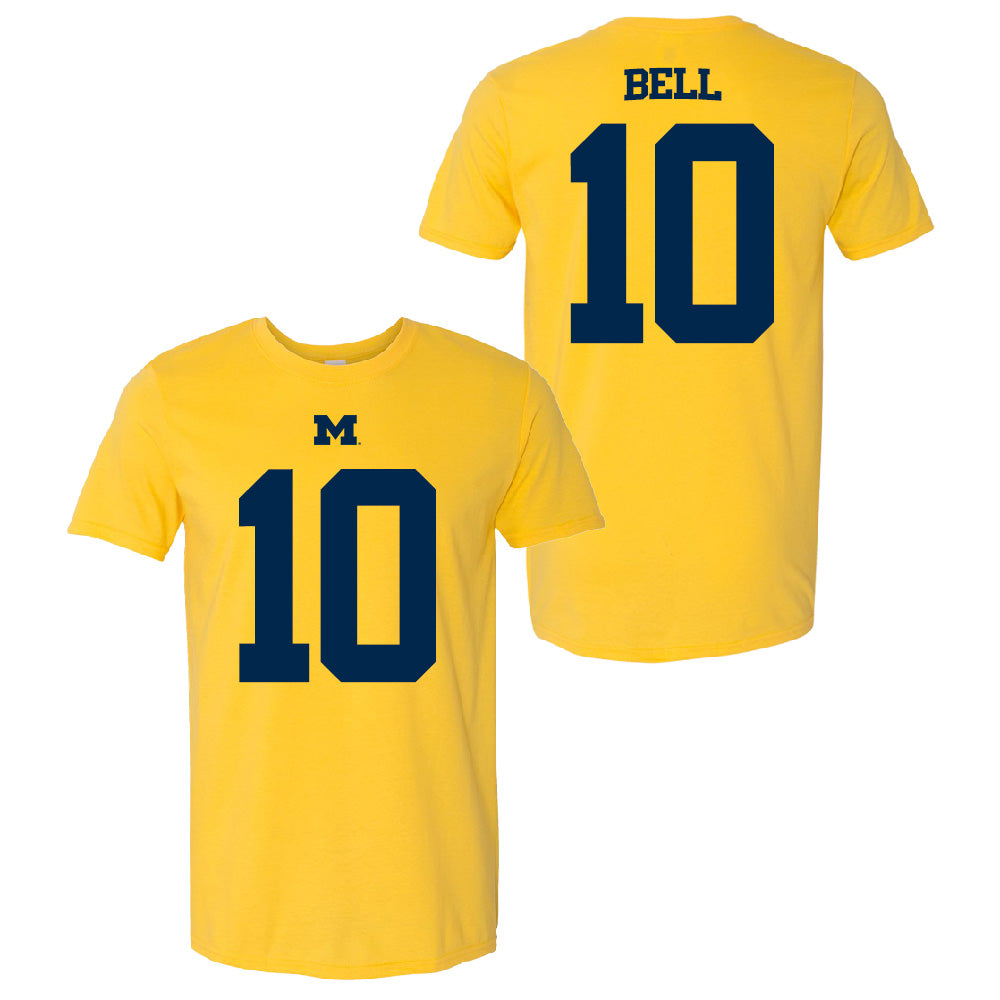 Valiant University of Michigan Football Kendrick Bell #10 Jersey Tee