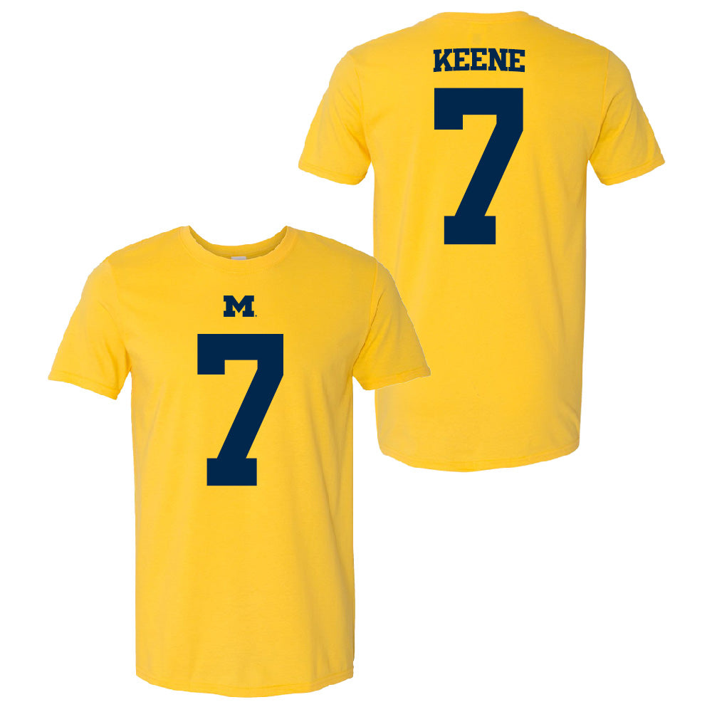 Valiant University of Michigan Football Mikey Keene #7 Jersey Tee