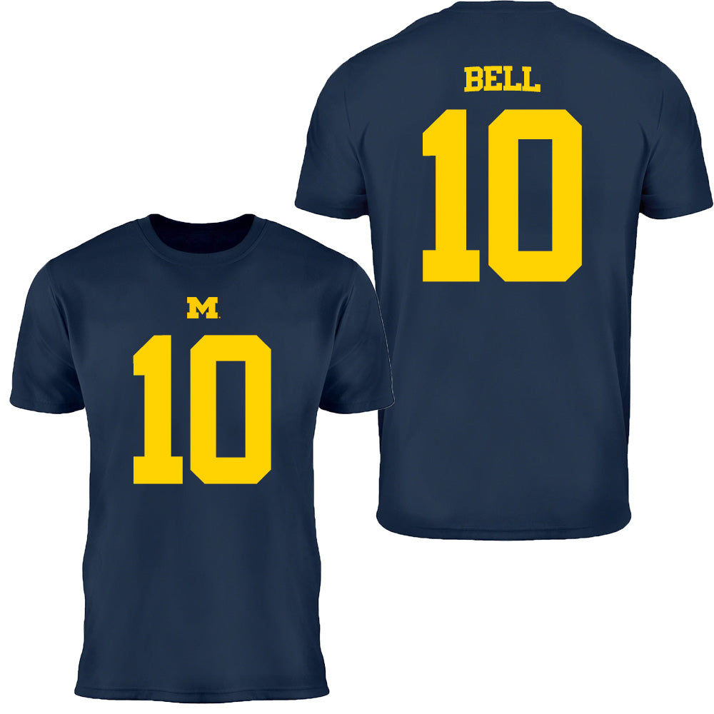 Valiant University of Michigan Football Kendrick Bell #10 Jersey Tee