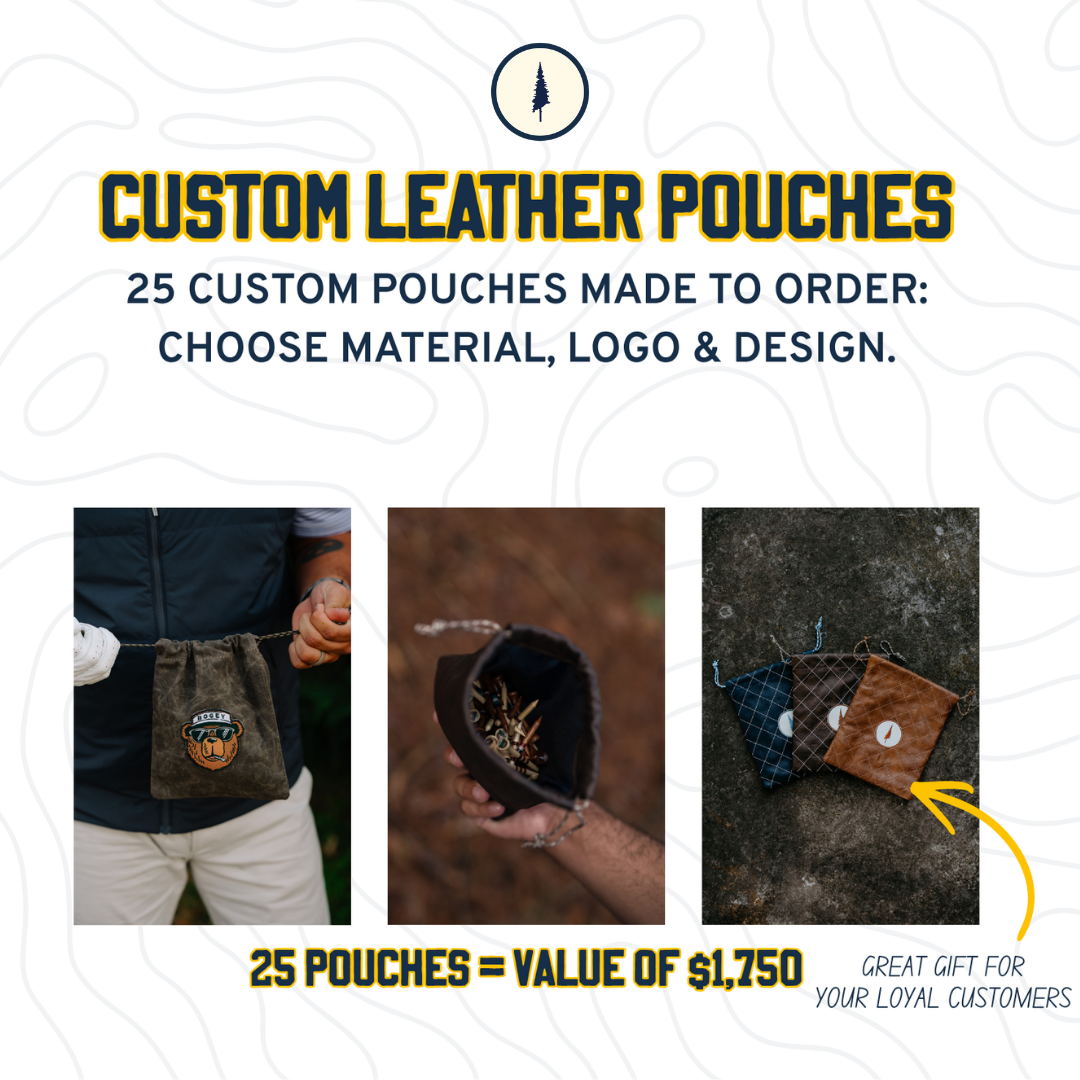True North Auction: 25 Custom Made North Coast Golf Company Leather Valuables Pouches