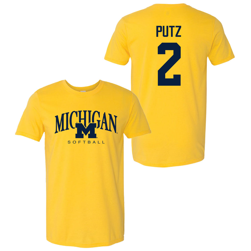 Valiant University of Michigan Softball Lauren Putz #2 M/Michigan Sport Tee