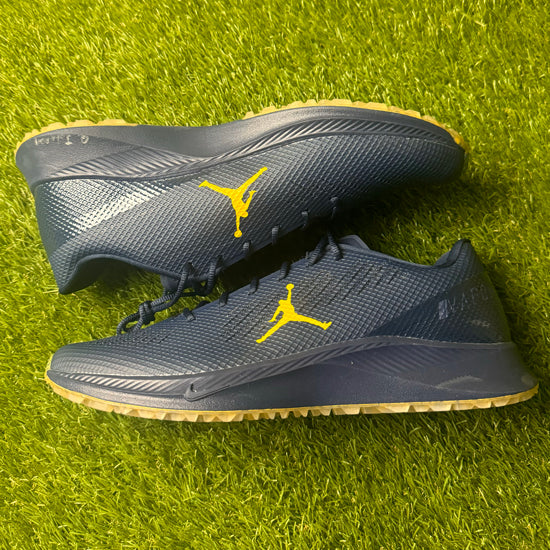Jordan University of Michigan Football Quinten Johnson Vapor Edge TF SMU Player Owned Shoes Size 12