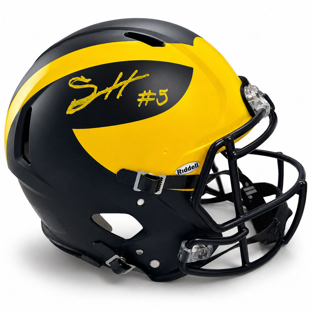 Riddell University of Michigan Speed Authentic Helmet Autographed by Savion Hiter