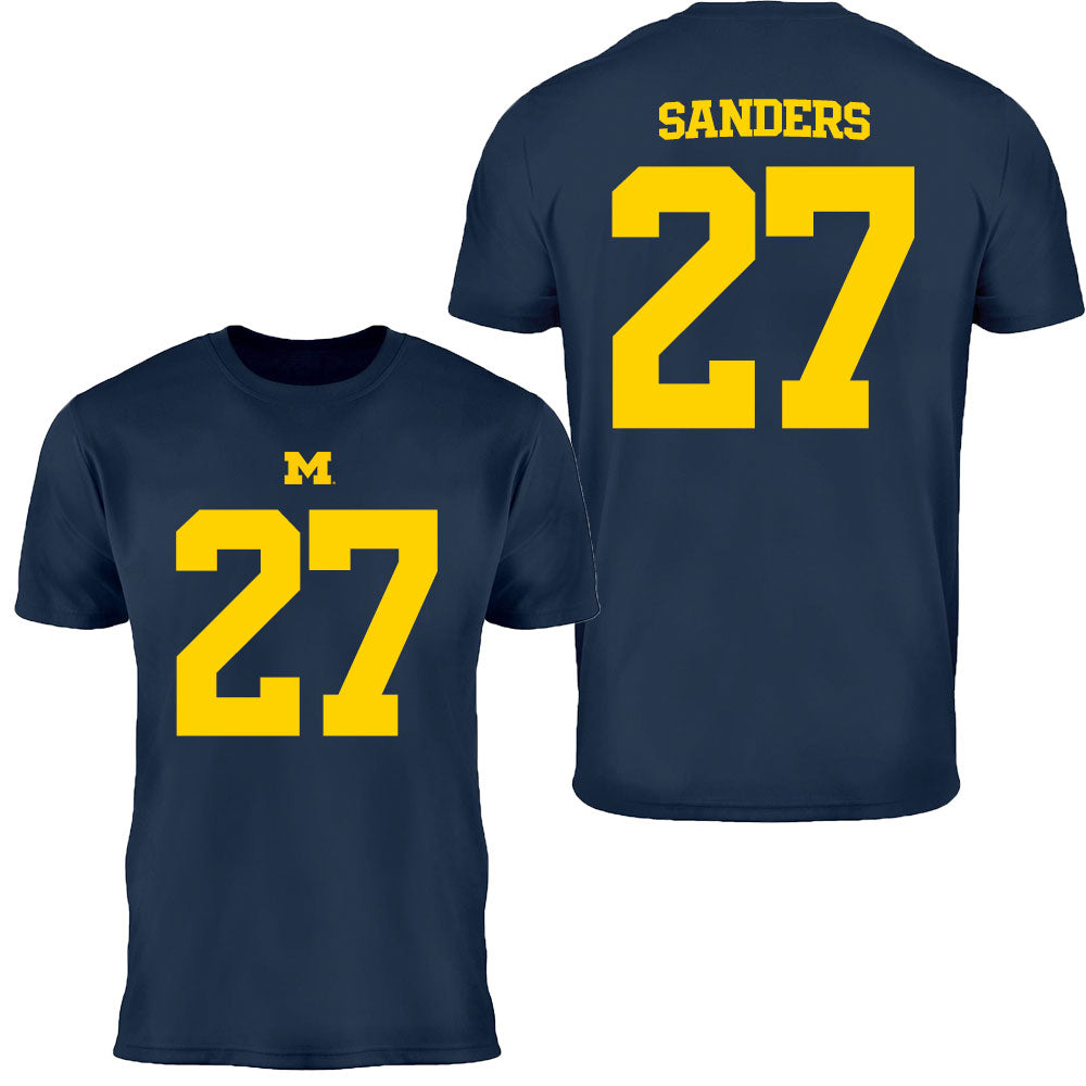 Valiant University of Michigan Football Jayden Sanders #27 Youth Jersey Tee