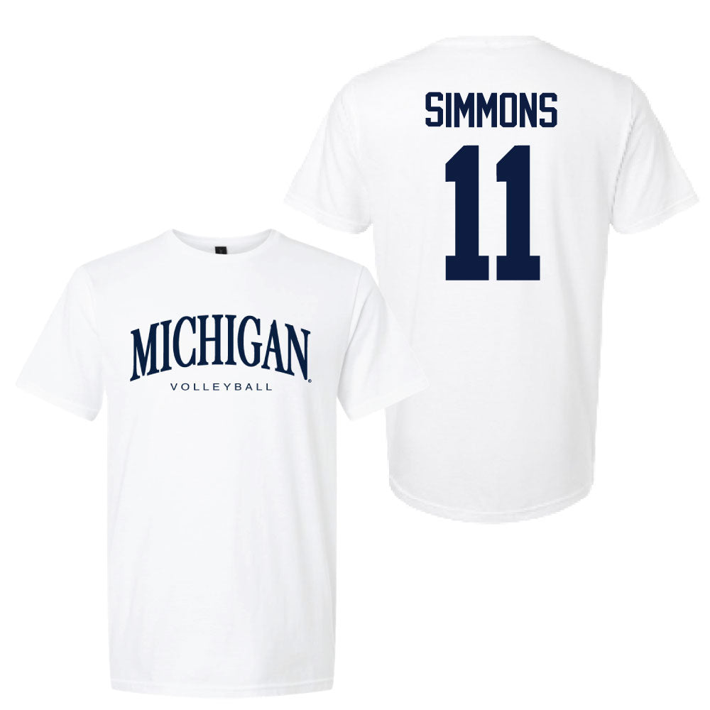 Valiant University of Michigan Volleyball Amalia Simmons #11 Wordmark Sport Tee
