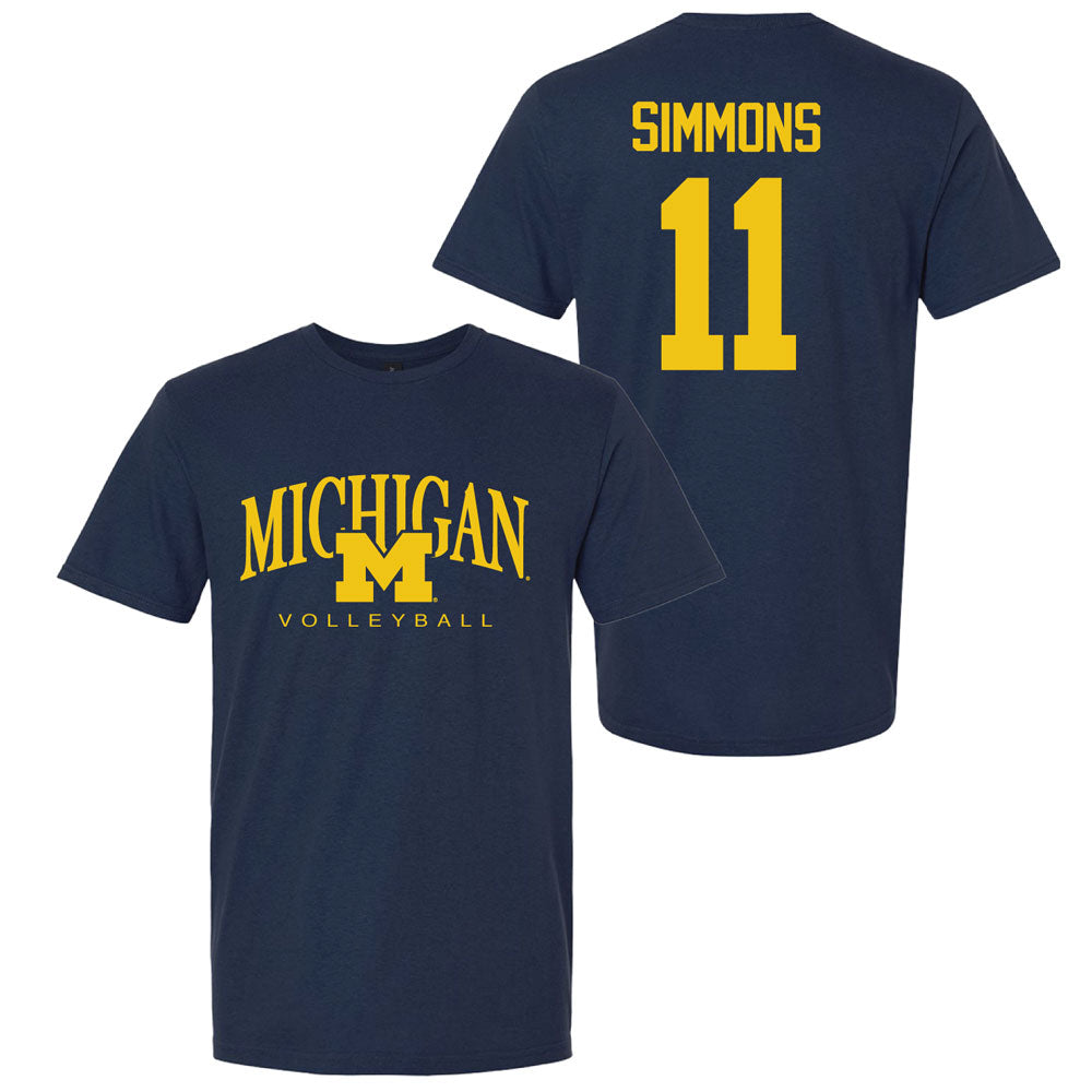 Valiant University of Michigan Volleyball Amalia Simmons #11 M/Michigan Sport Tee