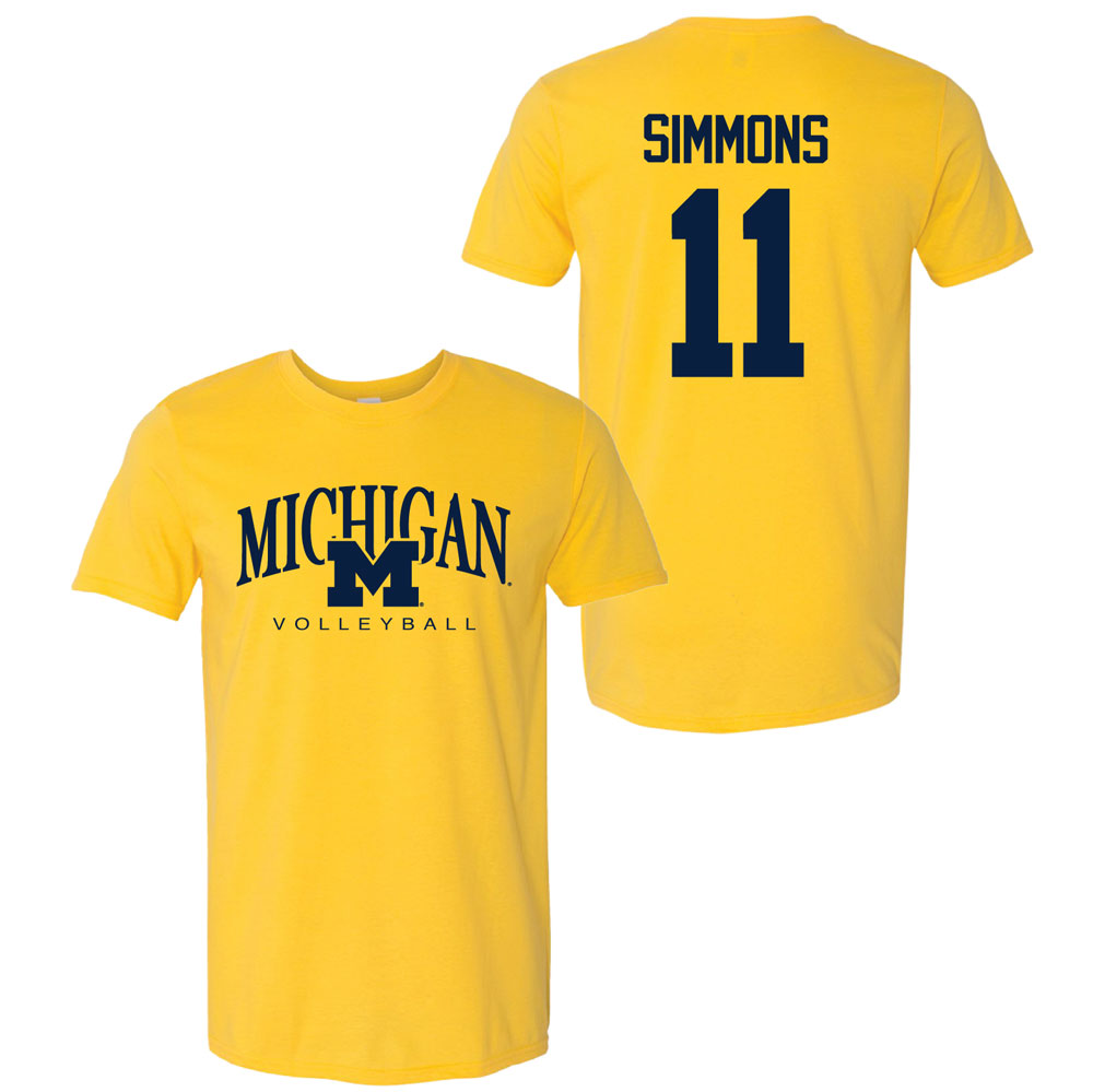 Valiant University of Michigan Volleyball Amalia Simmons #11 M/Michigan Sport Tee