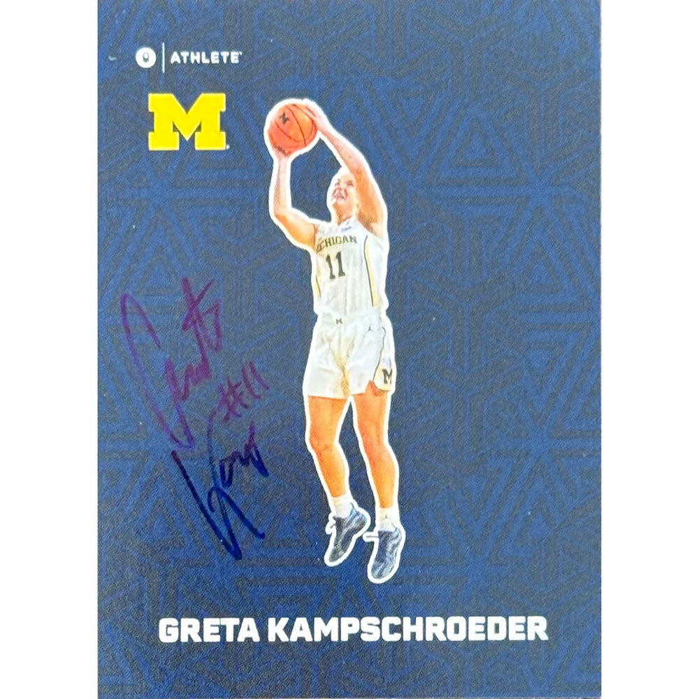 Onit University of Michigan Women's Basketball Greta Kampschroeder Autographed Fusion Series Trading Card