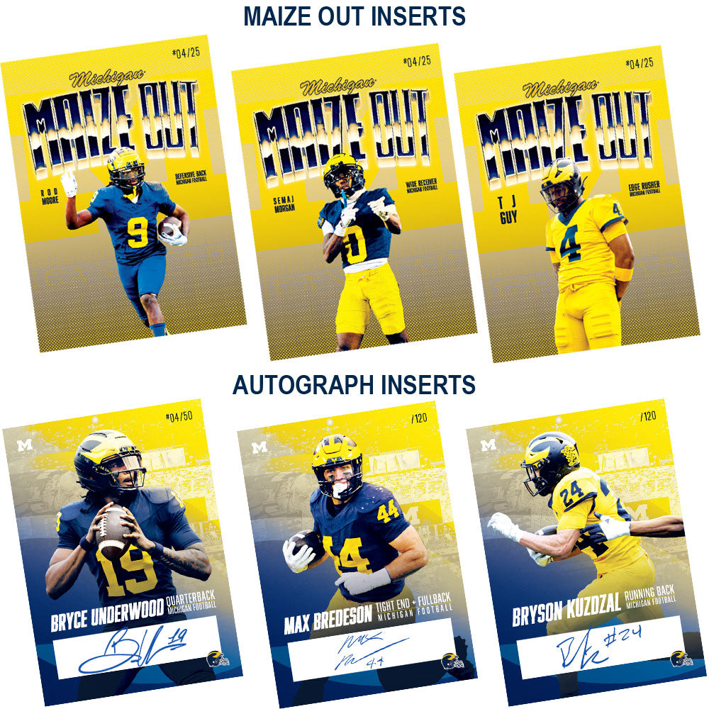 Valiant University of Michigan Football 2025 Trading Card Pack
