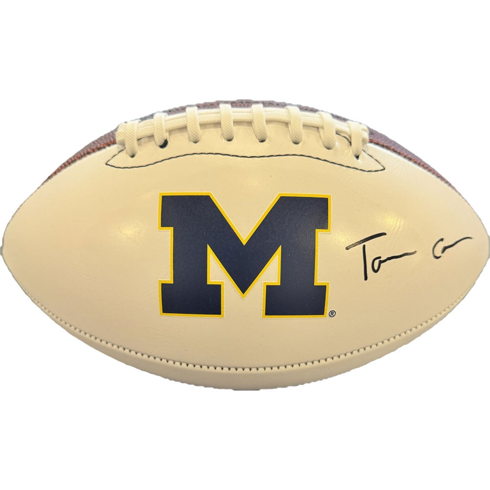 University of Michigan Tommy Carr Autographed Football