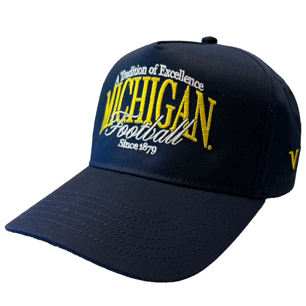 Valiant University of Michigan Football "Tradition of Excellence" Navy Structured Snapback Hat