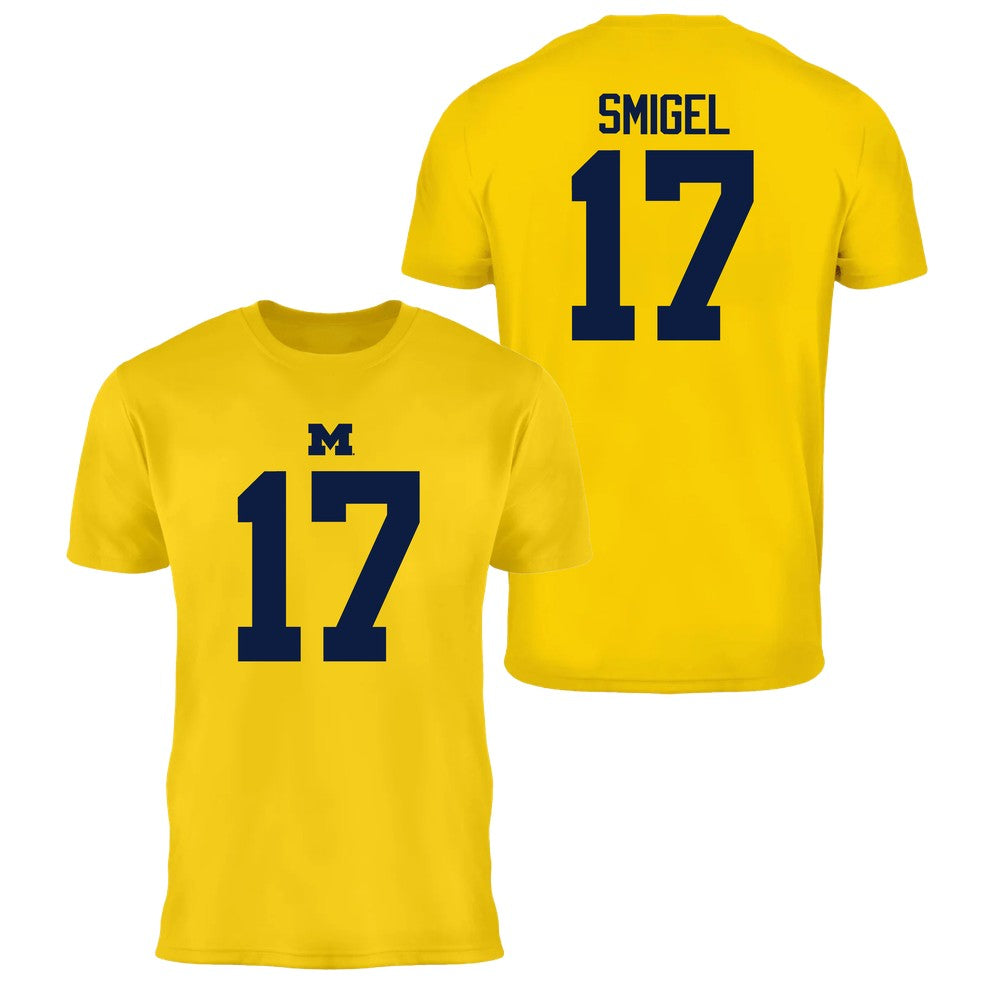 Valiant University of Michigan Football Brady Smigiel #17 Jersey Tee