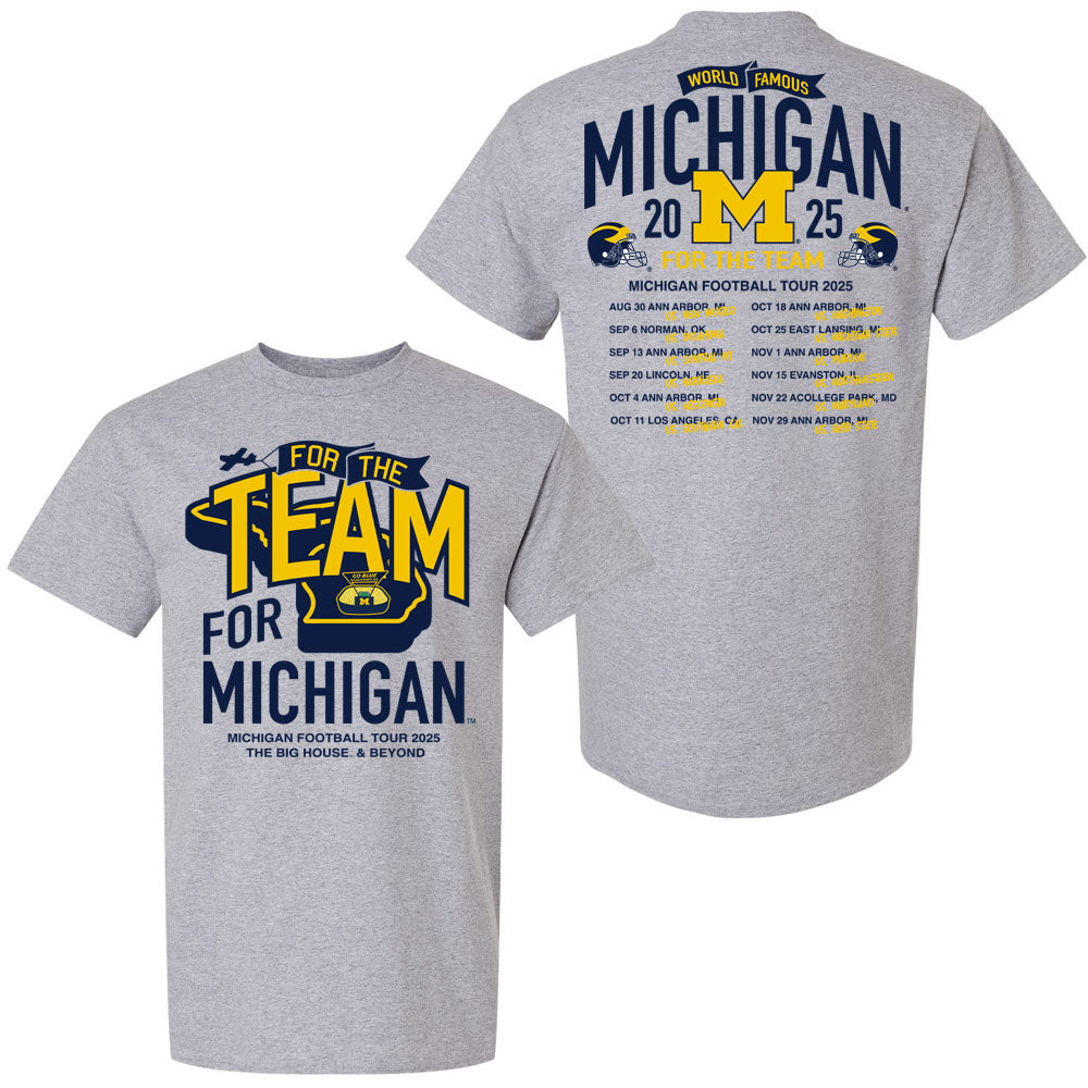 Valiant University of Michigan Football Gray 2025 Schedule Tee