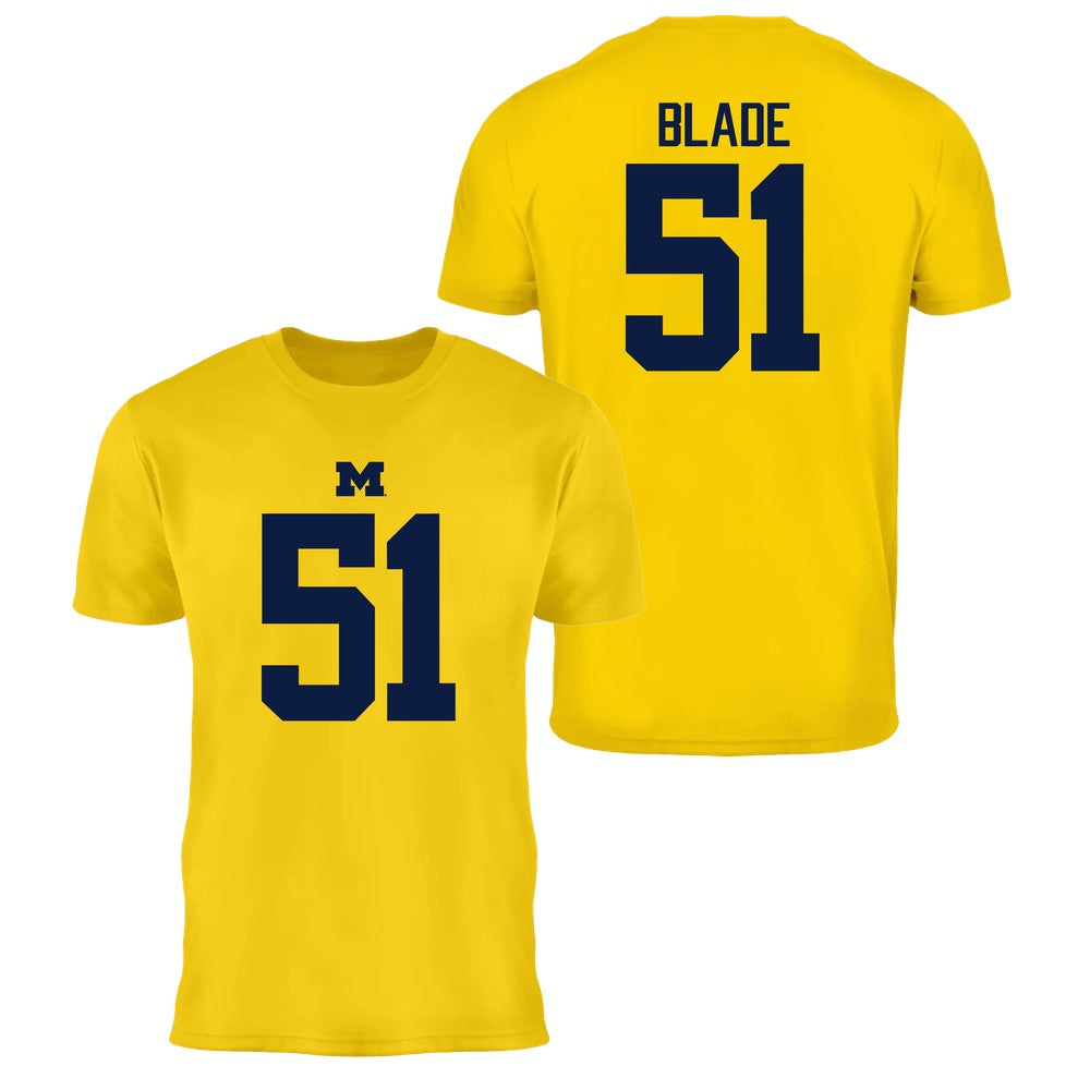 Valiant University of Michigan Football McHale Blade #51 Jersey Tee