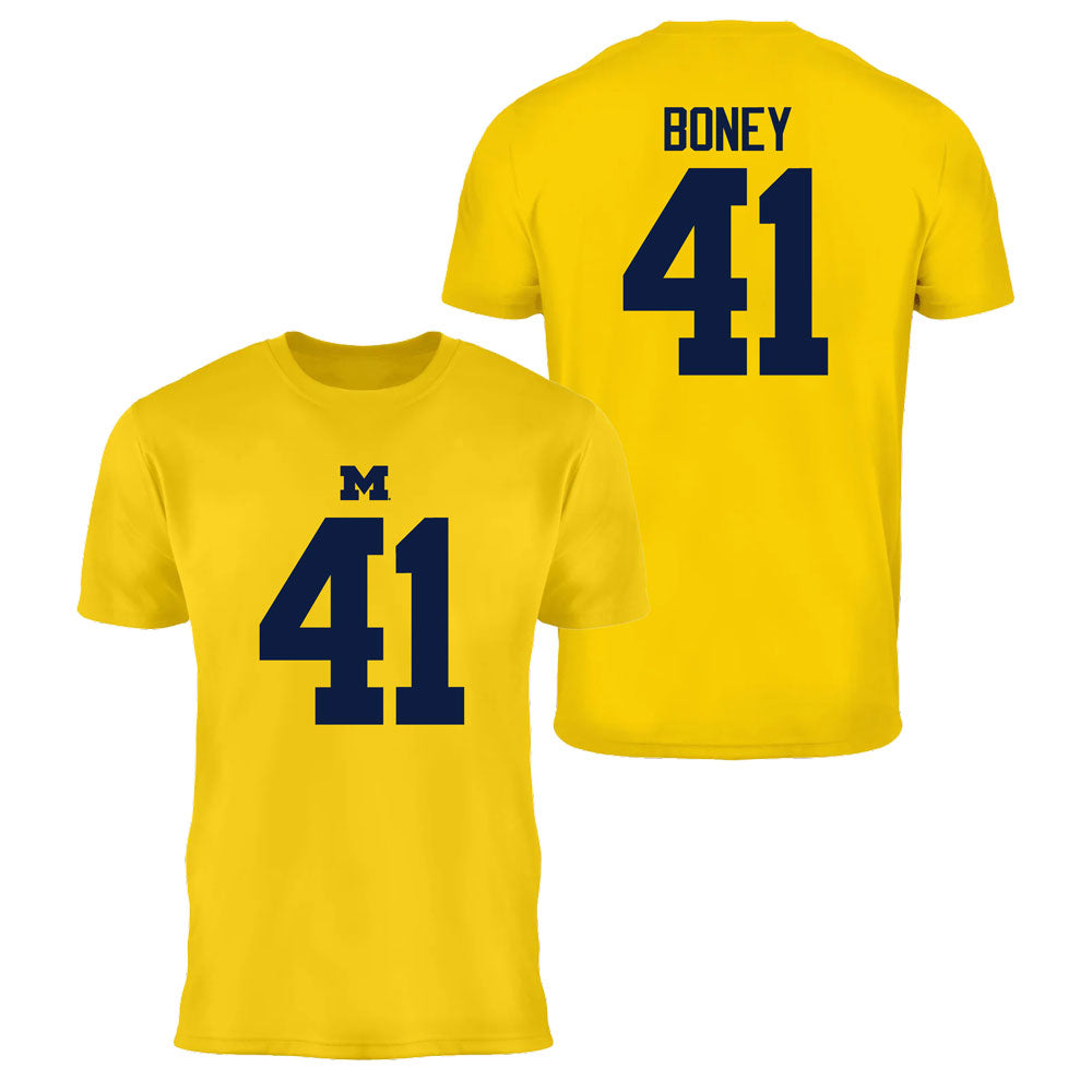 Valiant University of Michigan Football Tariq Boney #41 Jersey Tee