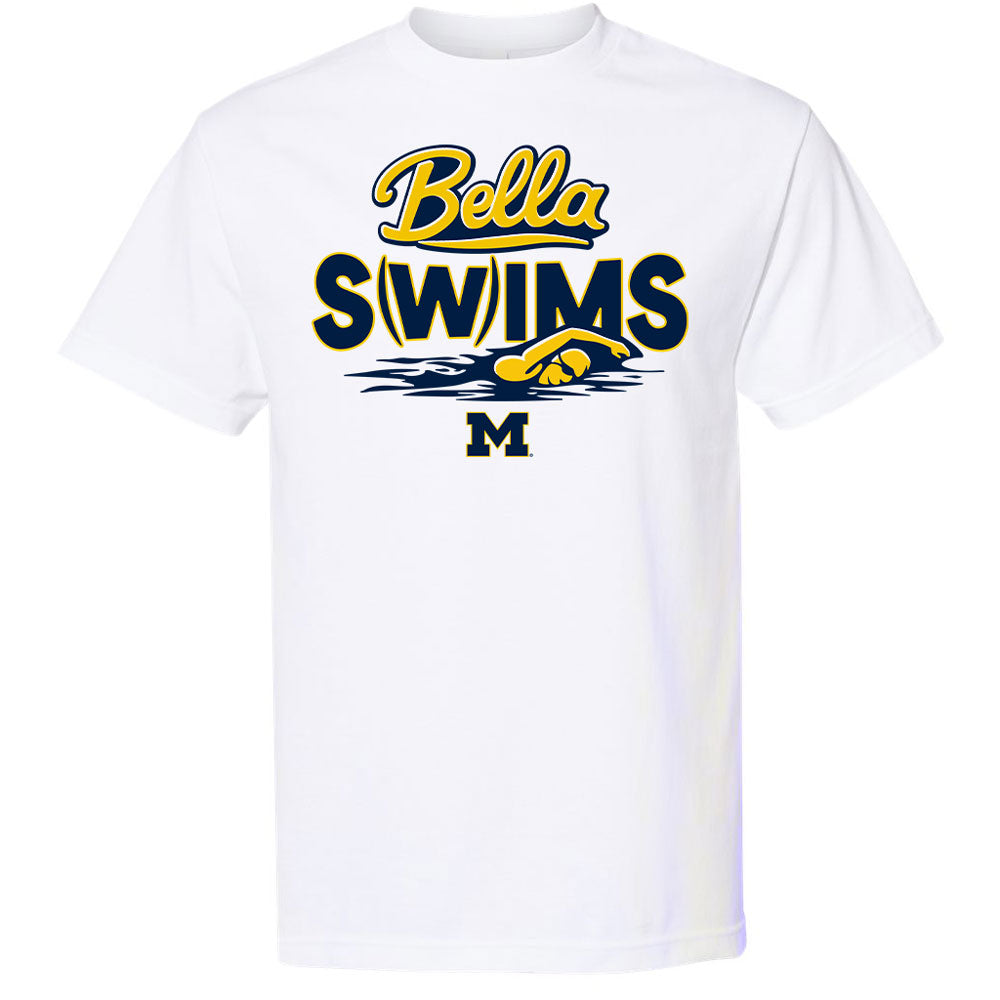 Valiant University of Michigan Swimming & Diving Arabella Sims "Bella S(W)IMS" Tee