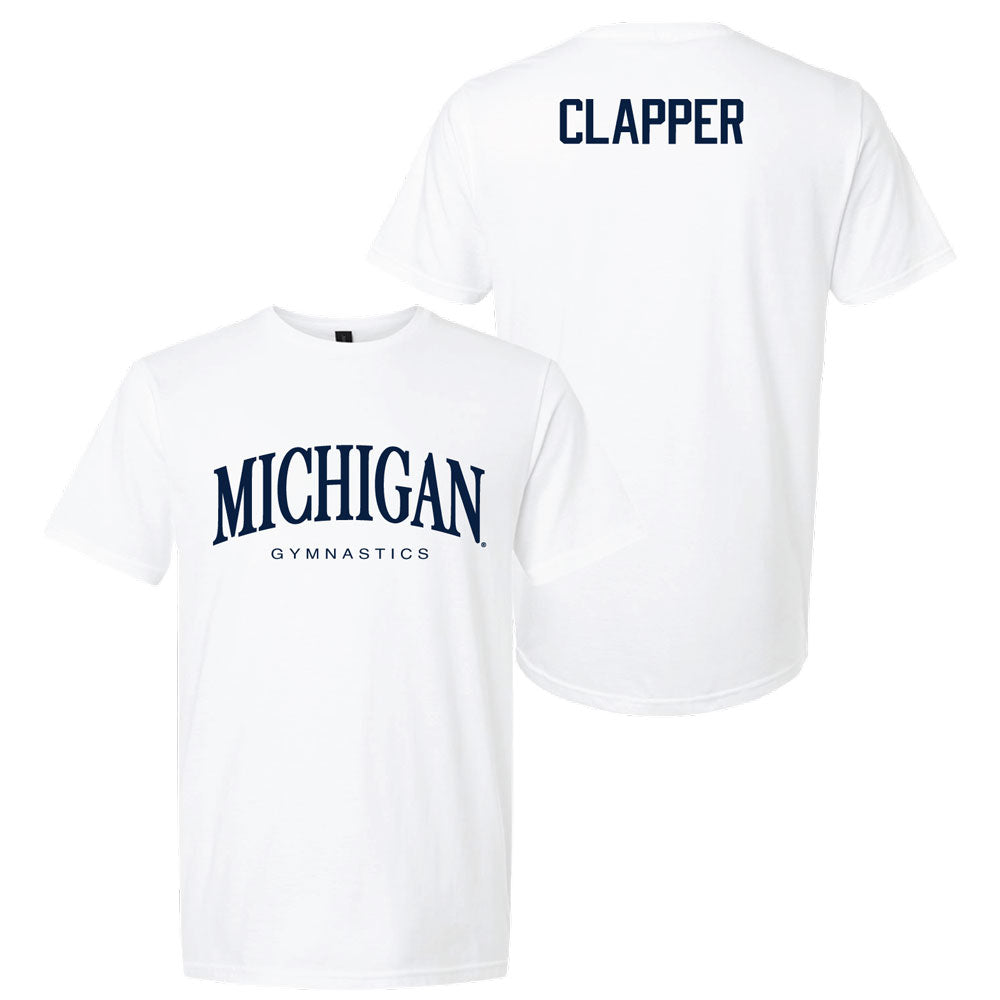 Valiant University of Michigan Gymnastics Lily Clapper Wordmark Sport Tee