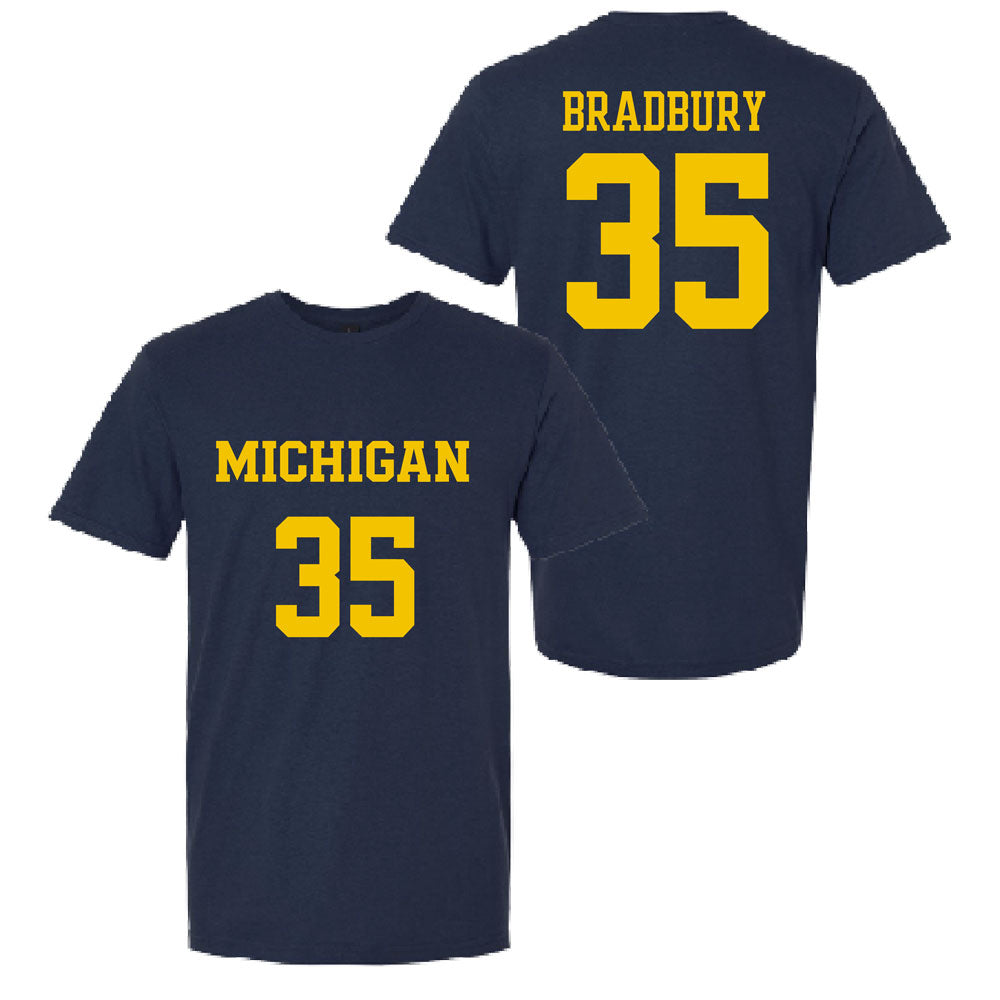 Valiant University of Michigan Lacrosse Emma Bradbury #35 Jersey Tee