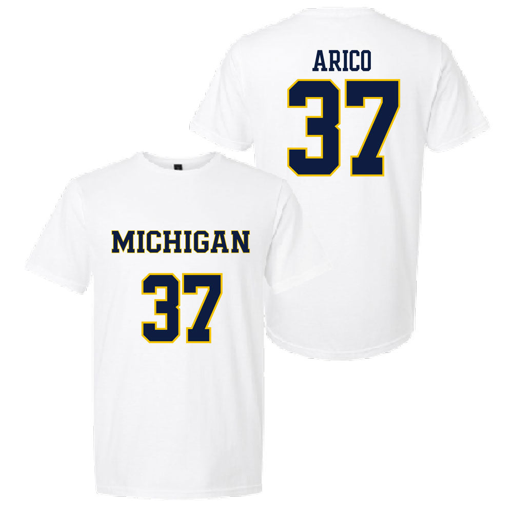Valiant University of Michigan Lacrosse Emma Arico #37 Jersey Tee