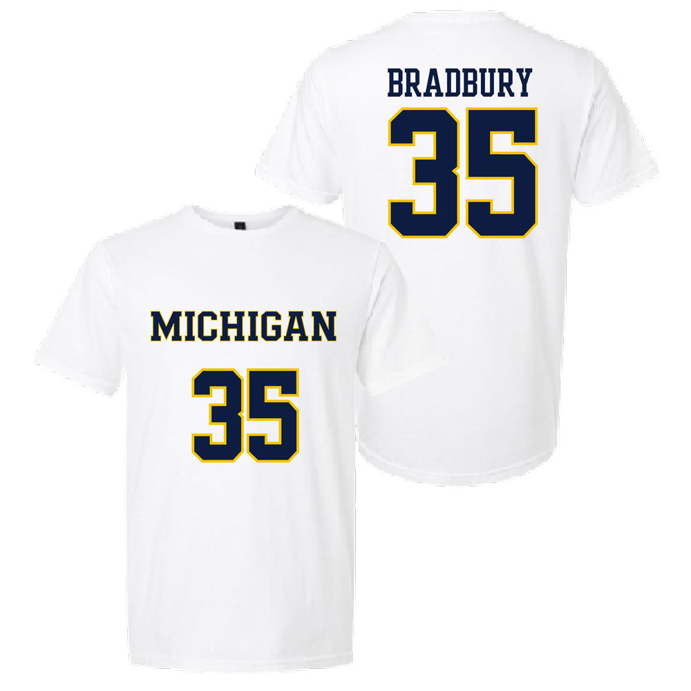 Valiant University of Michigan Lacrosse Emma Bradbury #35 Jersey Tee