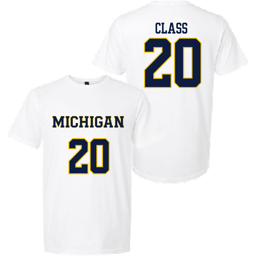 Valiant University of Michigan Lacrosse Ava Class #20 Jersey Tee