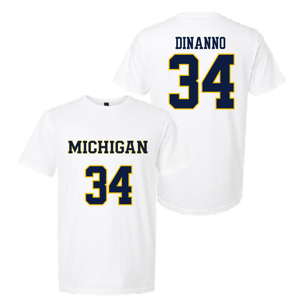 Valiant University of Michigan Lacrosse Isabel DiNanno #34 Jersey Tee