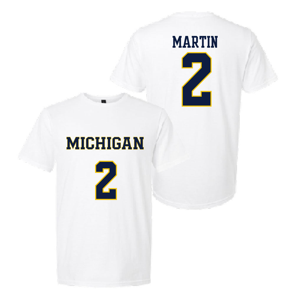 Valiant University of Michigan Lacrosse Zoe Martin #2 Jersey Tee
