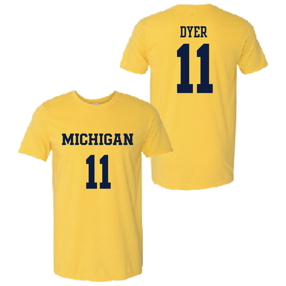 Valiant University of Michigan Lacrosse Kaylee Dyer #11 Jersey Tee