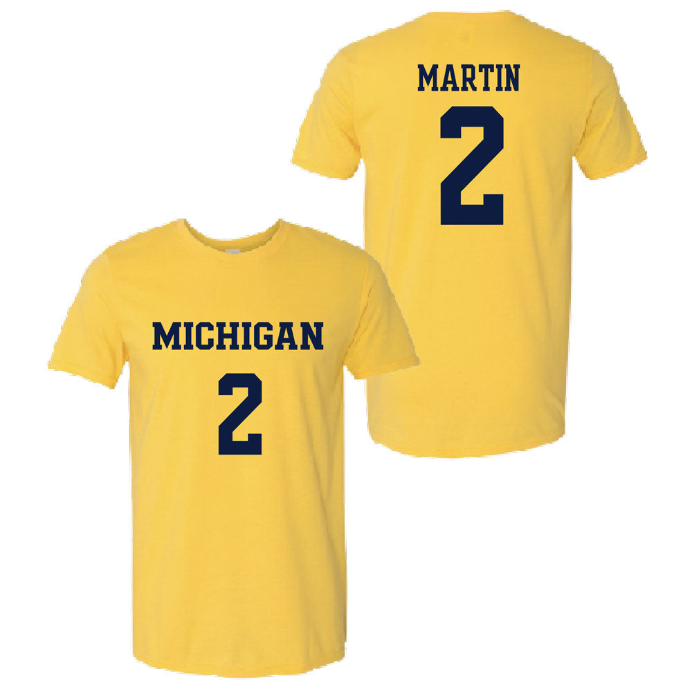 Valiant University of Michigan Lacrosse Zoe Martin #2 Jersey Tee