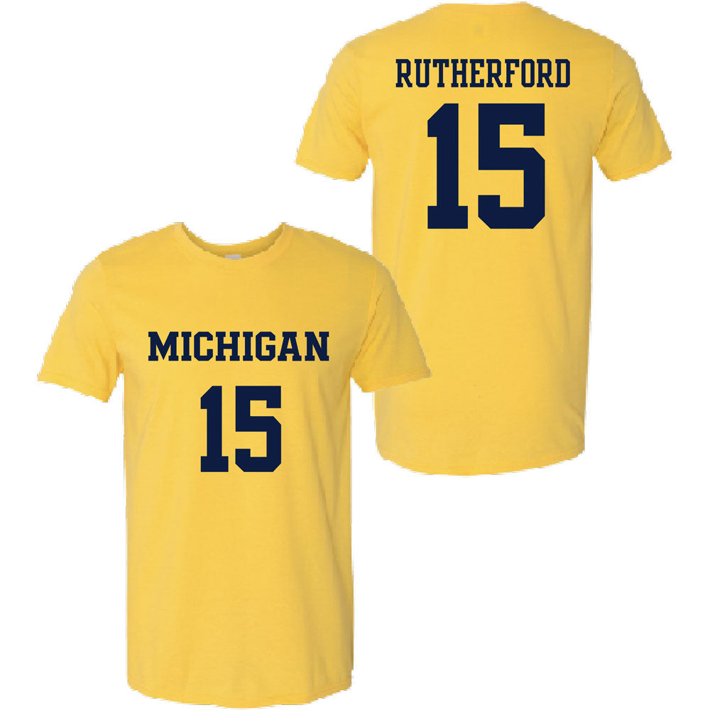 Valiant University of Michigan Lacrosse Maya Rutherford #15 Jersey Tee