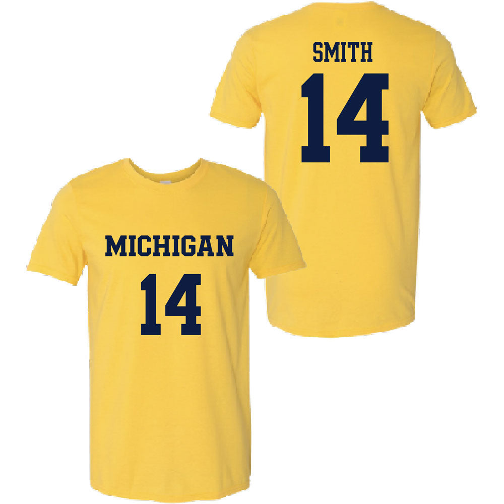 Valiant University of Michigan Lacrosse Jill Smith #14 Jersey Tee
