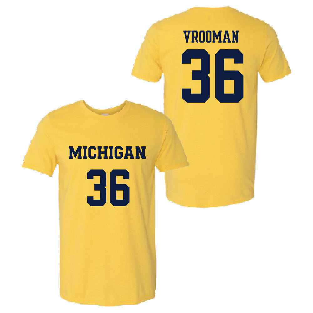 Valiant University of Michigan Lacrosse Brinley Vrooman #36 Jersey Tee