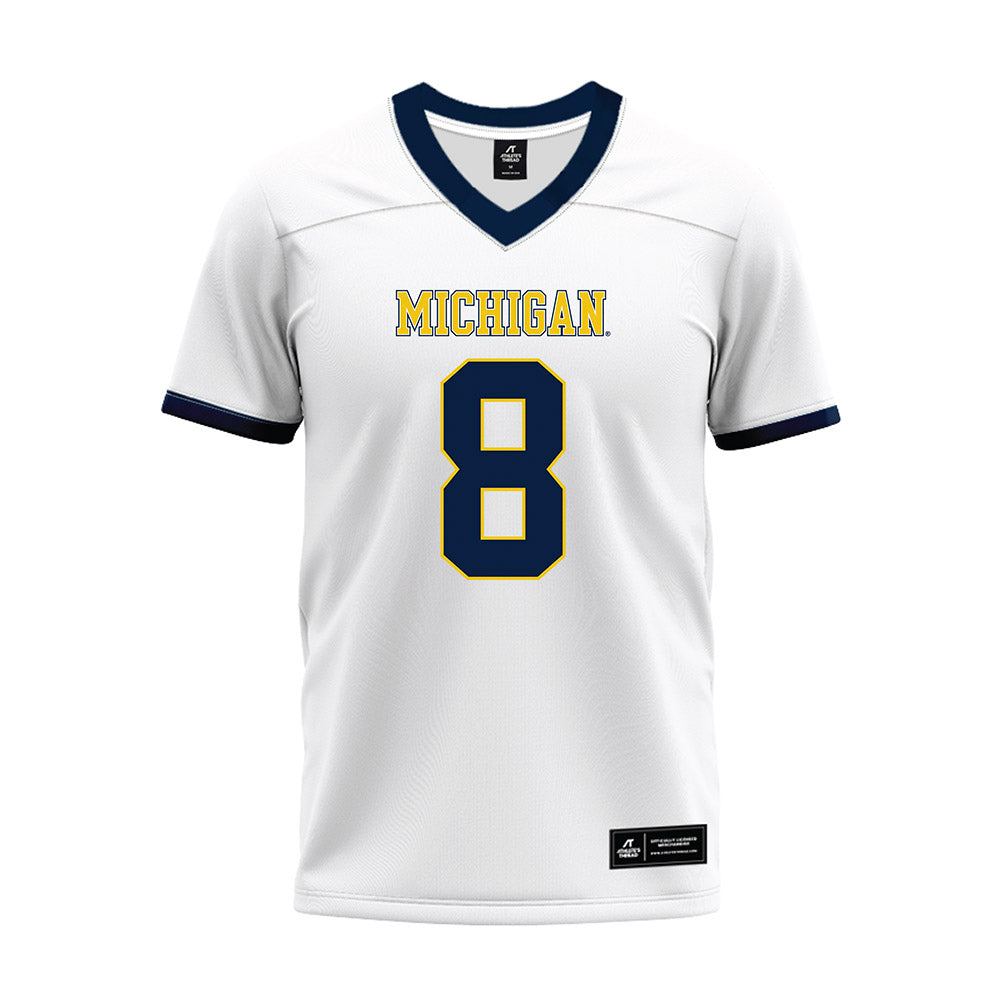 Athlete's Thread University of Michigan Football Derrick Moore White Sublimated Jersey