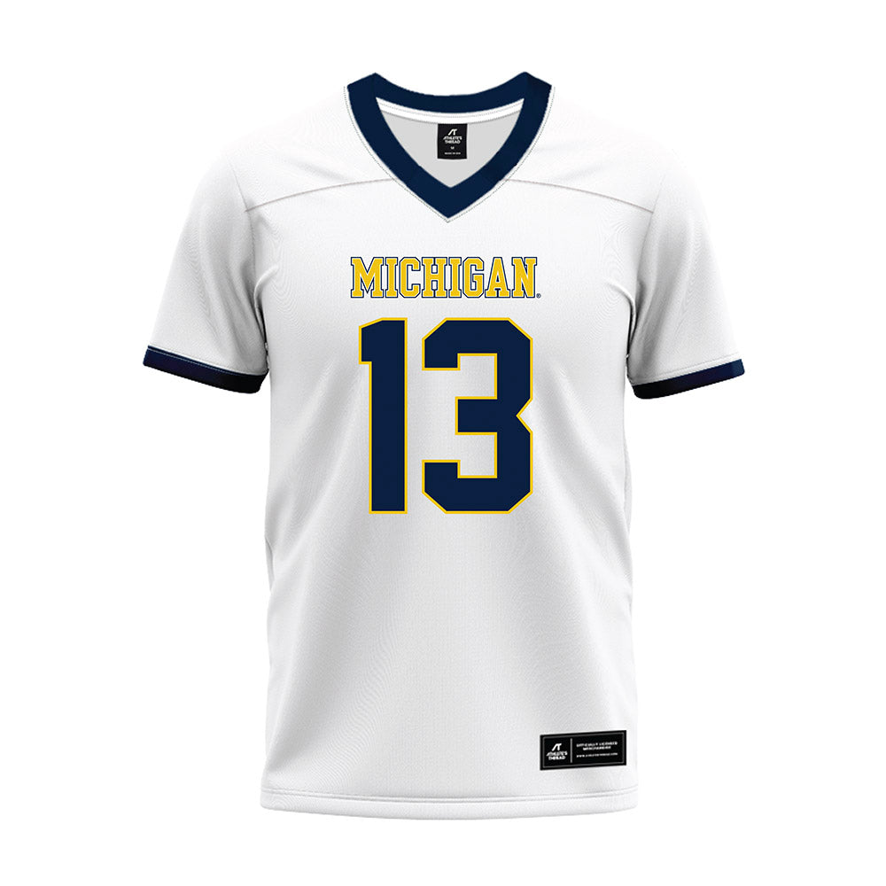 Athlete's Thread University of Michigan Football Caleb Anderson White Sublimated Jersey