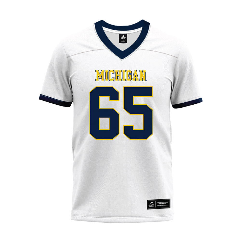 Athlete's Thread University of Michigan Football Andrew Babalola White Sublimated Jersey