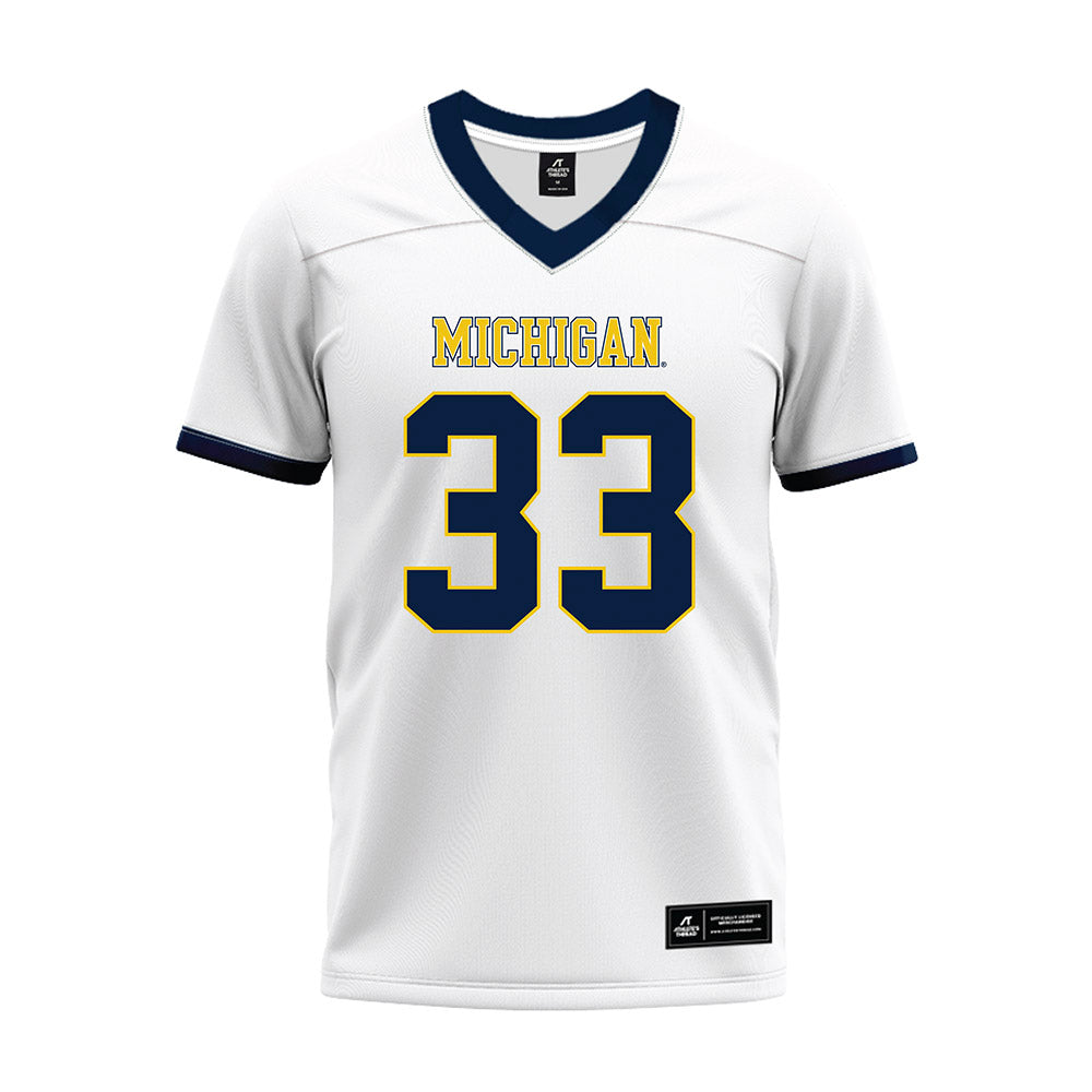 Athlete's Thread University of Michigan Football Dominic Nichols White Sublimated Jersey