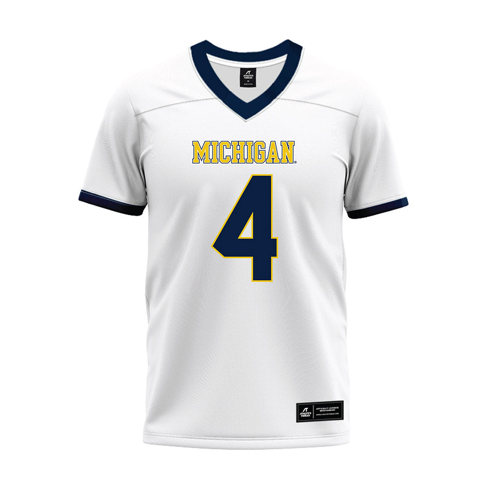 Athlete's Thread University of Michigan Football TJ Guy White Sublimated Jersey