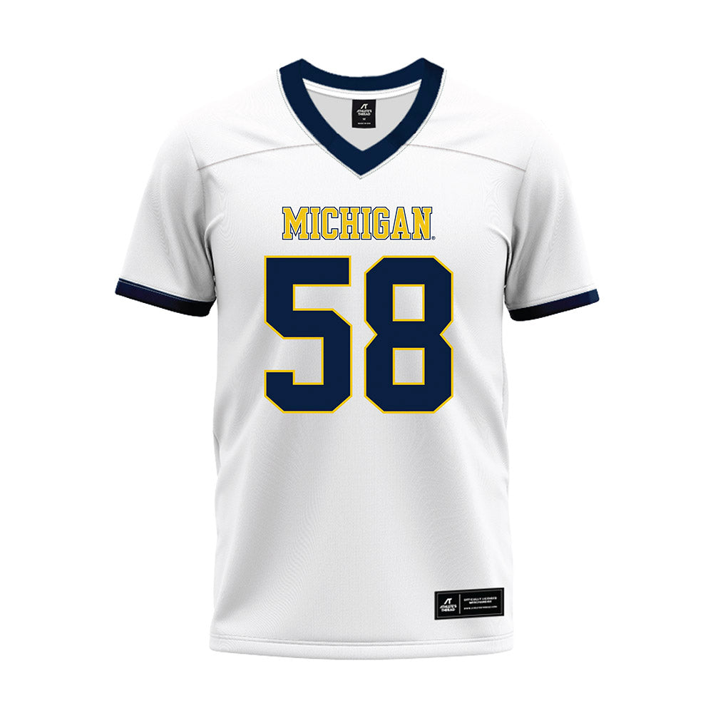 Athlete's Thread University of Michigan Football Giovanni El-Hadi White Sublimated Jersey