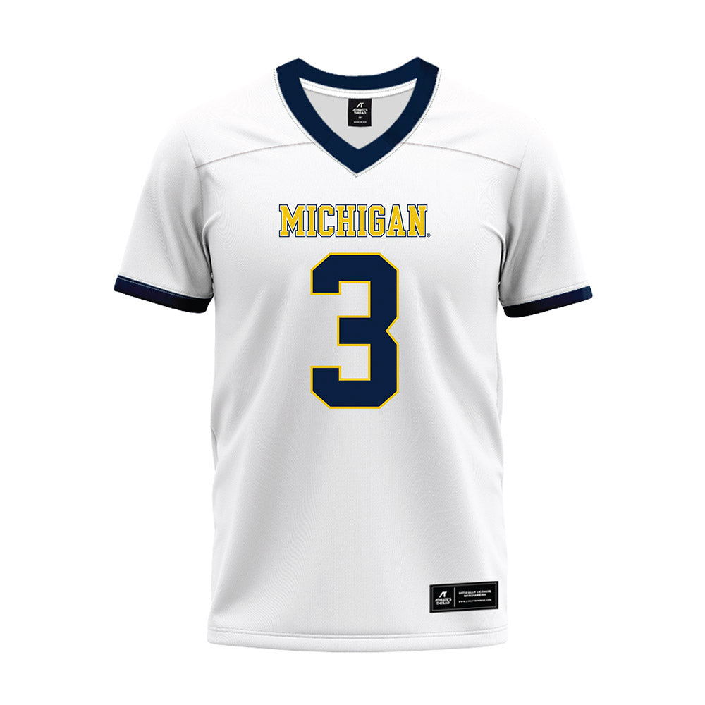 Athlete's Thread University of Michigan Football Jaden Mangham White Sublimated Jersey