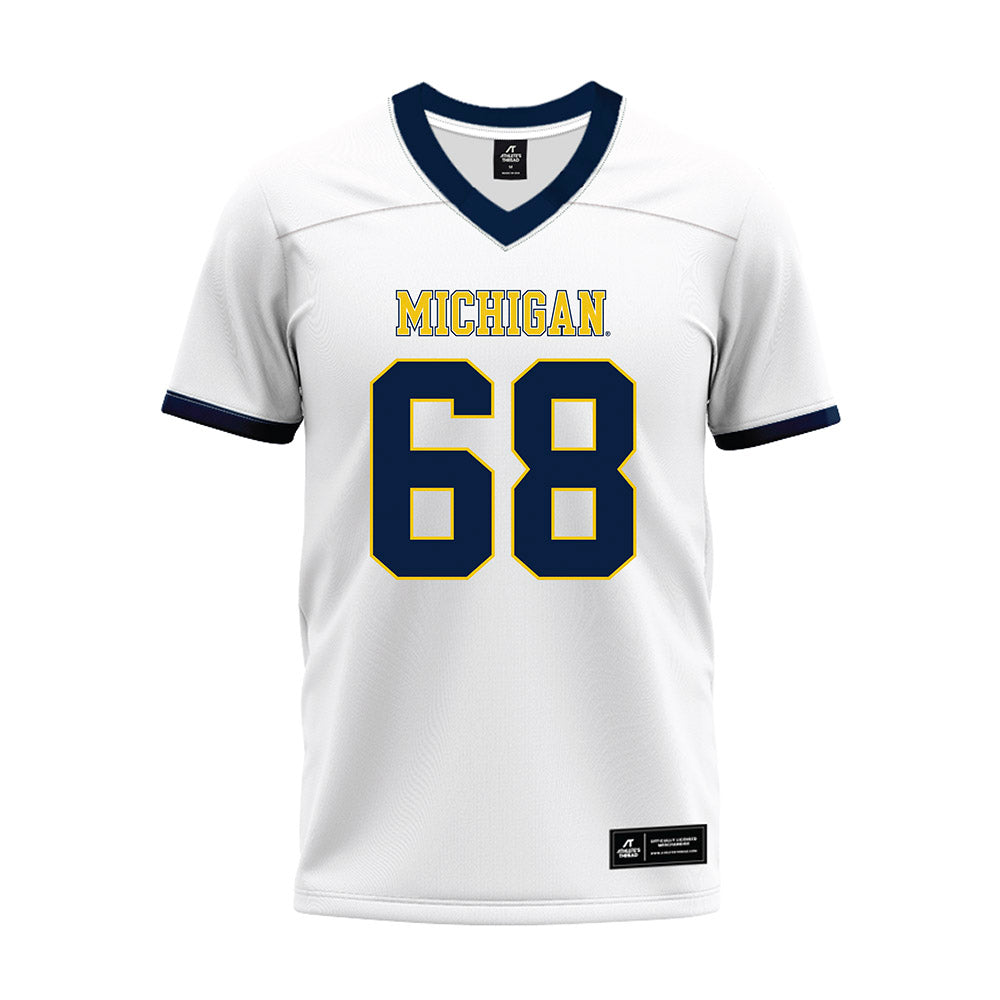 Athlete's Thread University of Michigan Football Dan Rosenberg White Sublimated Jersey