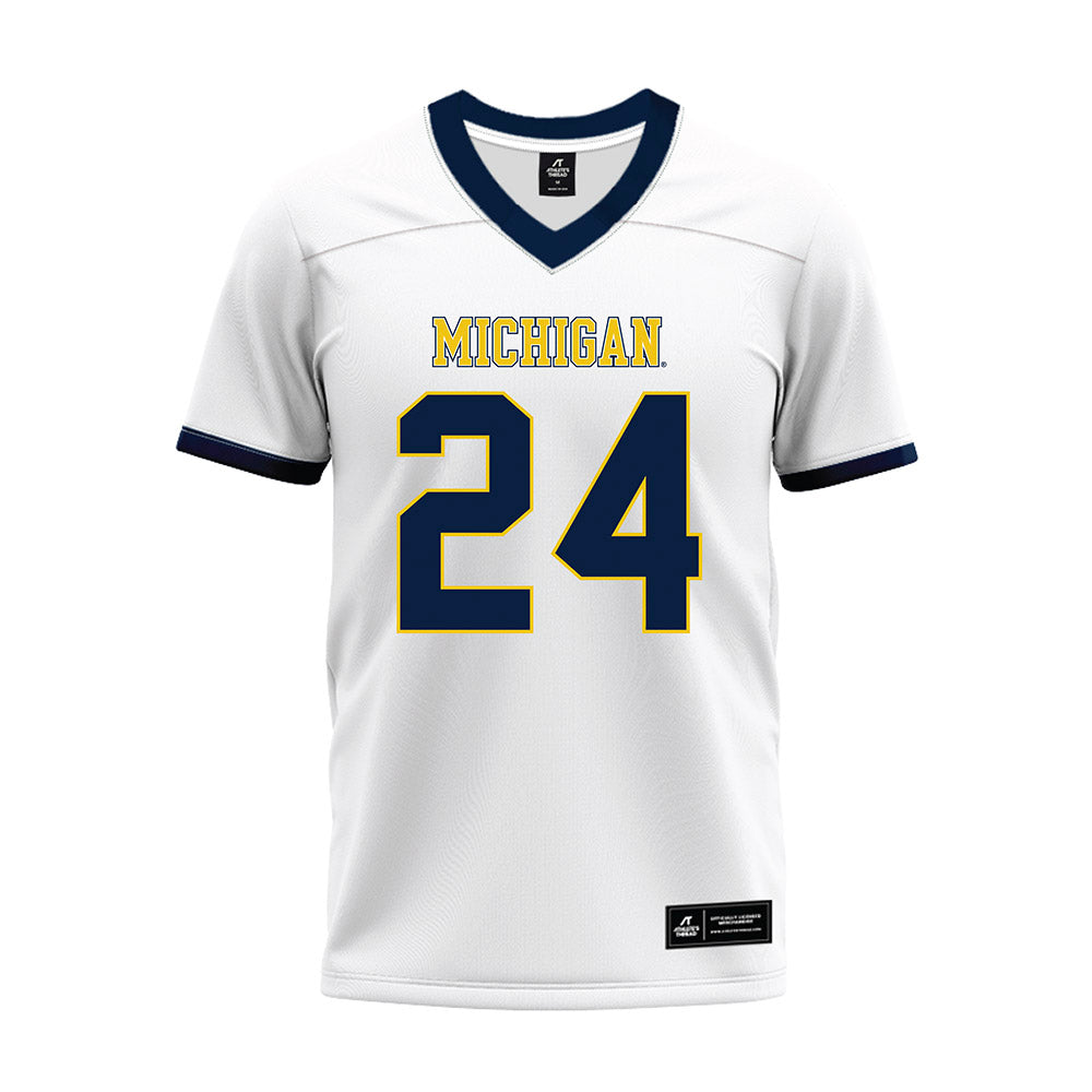 Athlete's Thread University of Michigan Football Bryson Kuzdzal White Sublimated Jersey
