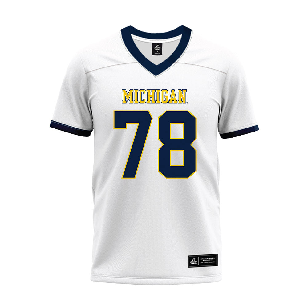 Athlete's Thread University of Michigan Football Lawrence Hattar White Sublimated Jersey