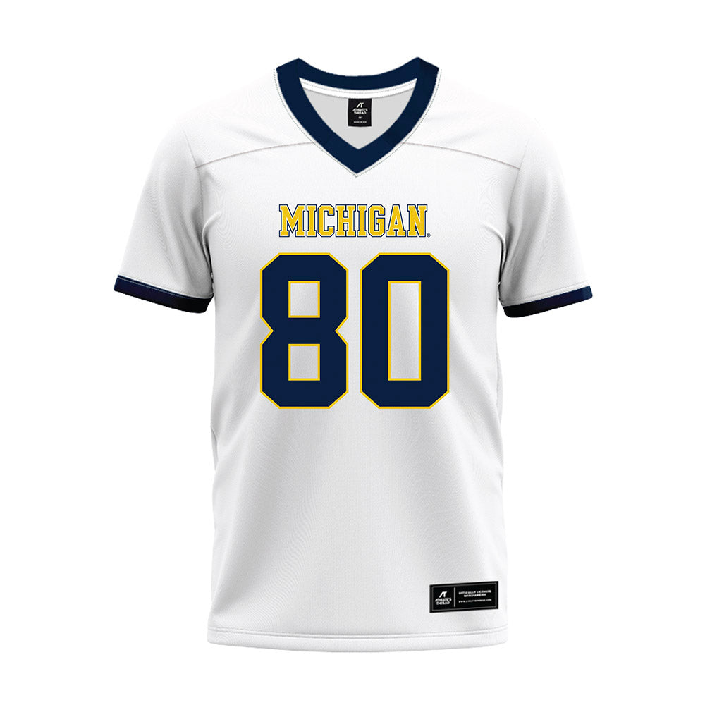 Athlete's Thread University of Michigan Football Hogan Hansen White Sublimated Jersey