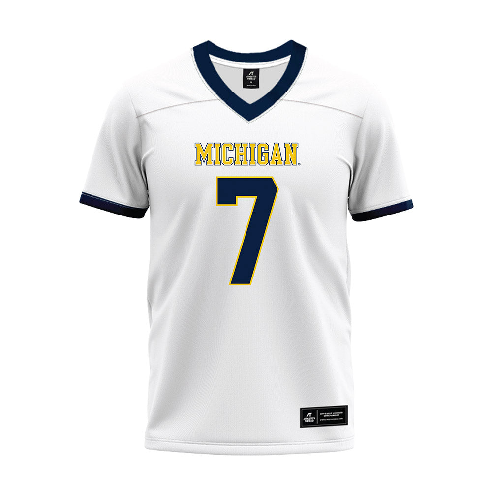 Athlete's Thread University of Michigan Football TJ Metcalf White Sublimated Jersey